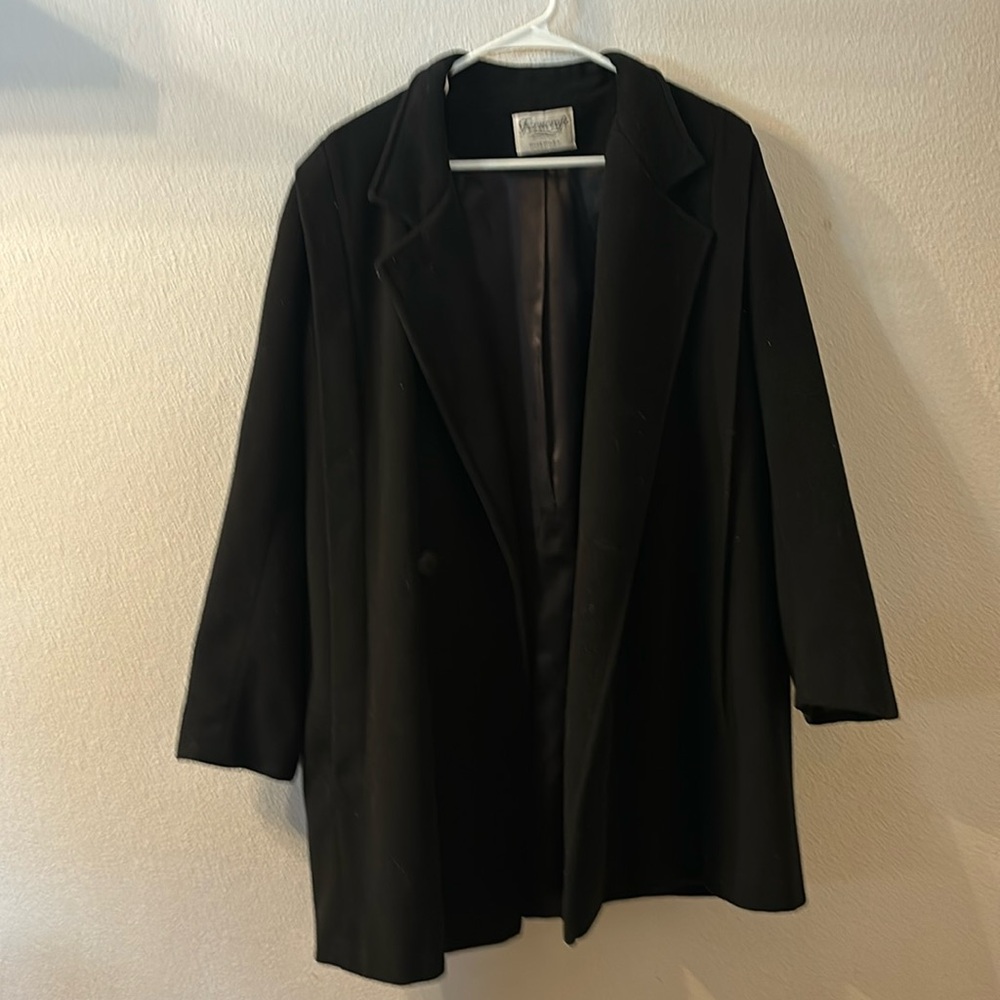 Ferncroft black pea coat size 18